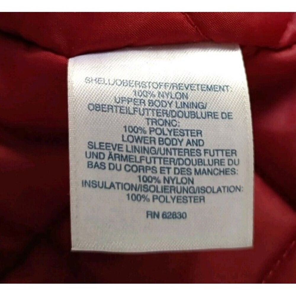 Lands End Squall Hooded Parka Anorak Medium 10/12 Burgundy Red Ski Jacket - Picture 7 of 13